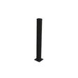 Verzinkter Pfosten 60x40 mm mit Fußplatte und PVC-Kappe, 1800mm - Schwarz RAL 9005