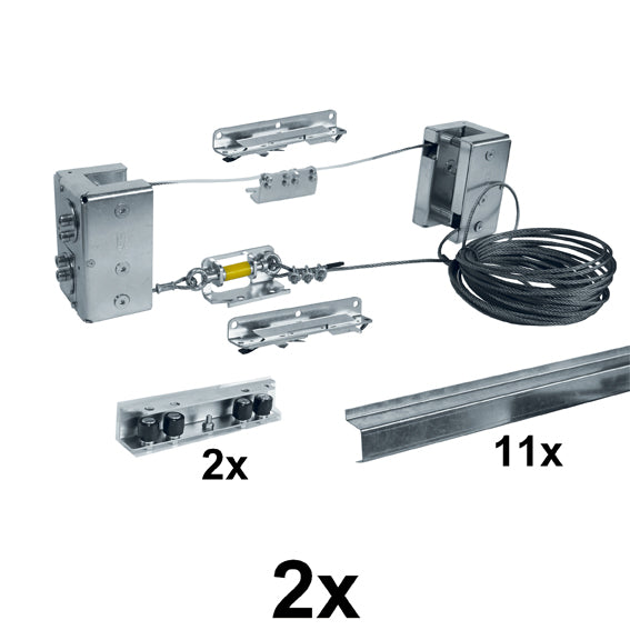 Telescopic system for sliding gates, max 15m