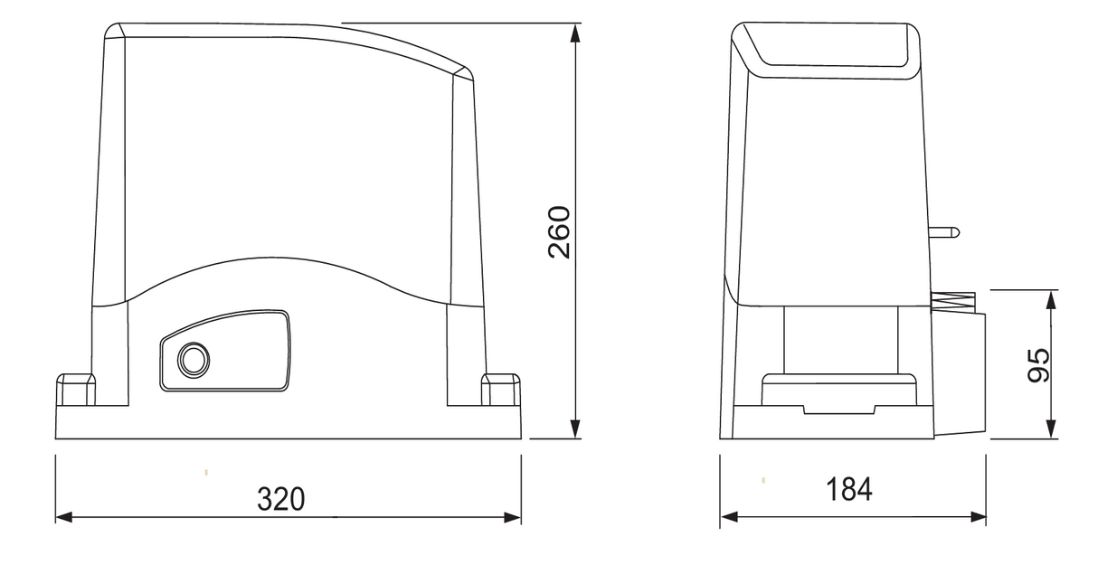 KEY - automatic gate opener kit, max 800kg,