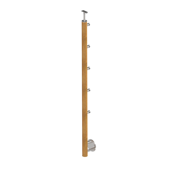 Beech pole BUK (BEECH) D50mm, 5xd12mm, H1000