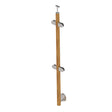 Oak pole D42,4 - 4 clamps, h=100cm, BK - stairs