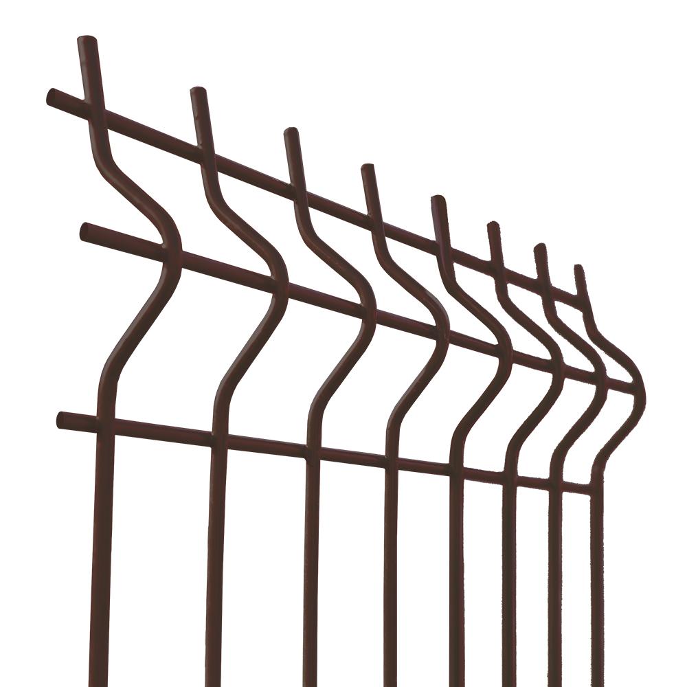 Geschweißtes Zaunfeld 3D ZnPVC 2500x1730x4mm braun