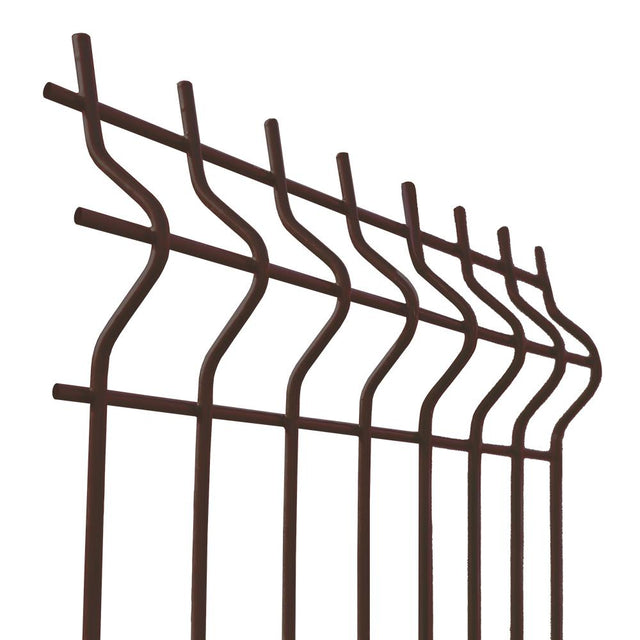 Geschweißtes Zaunfeld 3D ZnPVC 2500x1730x4mm braun