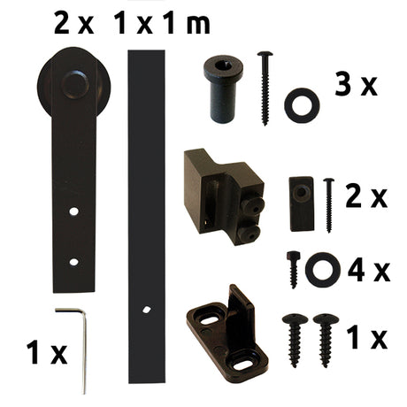 sliding barn door hardware - mini - "Hegon"