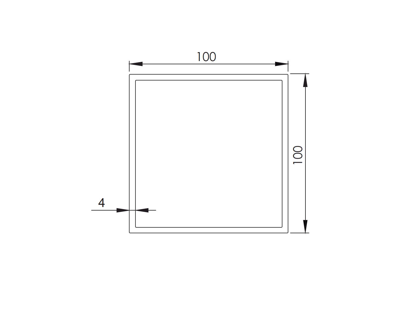 Galvanized profile JP 100x100x4mm-6000