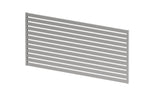 Verzinkter Stahlzaun 1x2m mit verzinkter Stahl-Rechteckfüllung 20x60, Natural