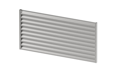 Clôture en acier galvanisé 1x2m avec remplissage a lames en acier galvanisé 40,5x105, Natural