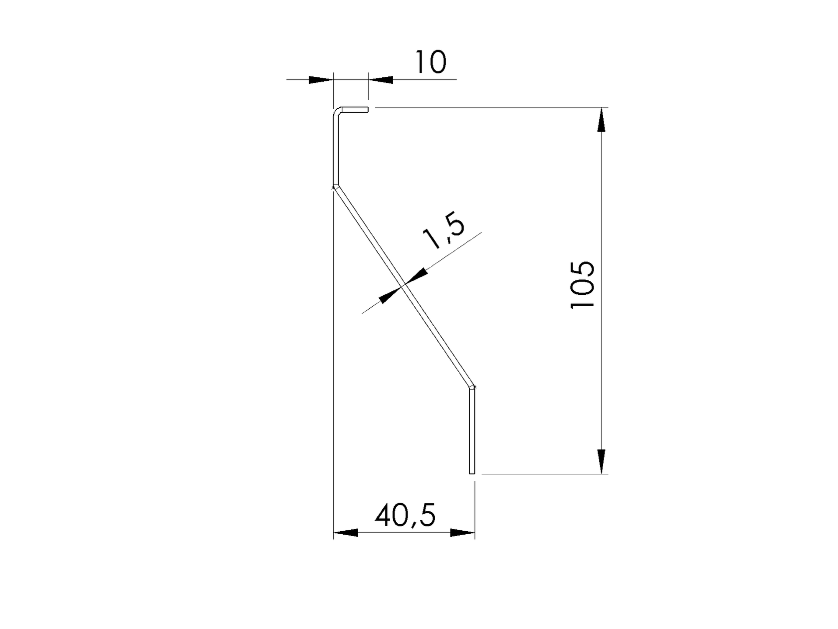 Galvanized fence louver 40.5x105-6000mm