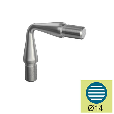 Adaptateur angle AISI304, d14x1,5mm/±90°