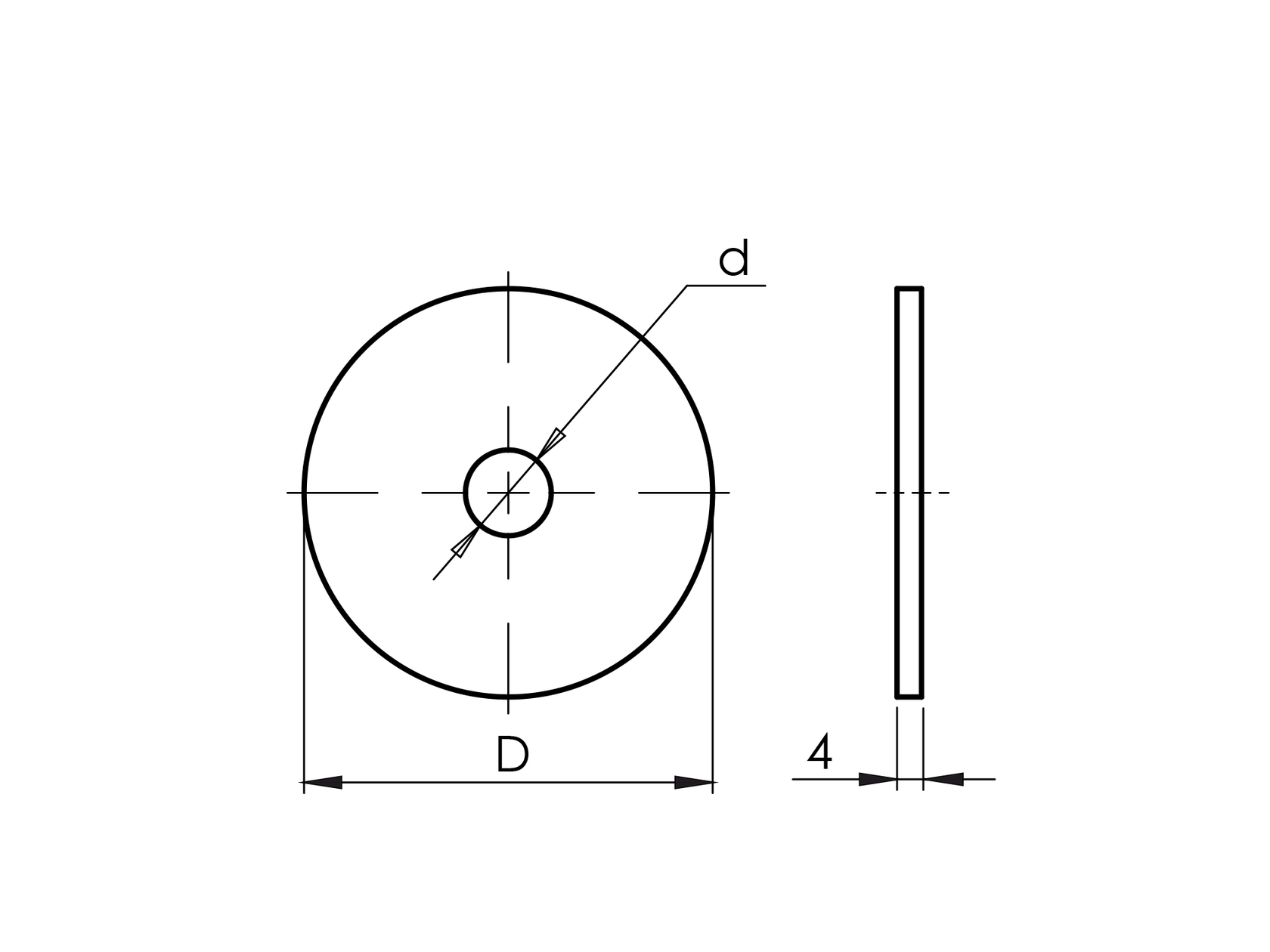 End cap with hole
