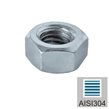 Hexagon nut, stainless steel