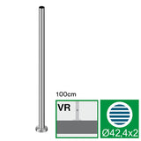 Stainless steel pole, VK-straight AISI304, D42,4/H