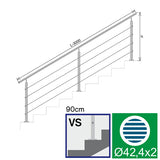 Cable railing AISI304, VR STAIRS AISI304, D42,4/4x