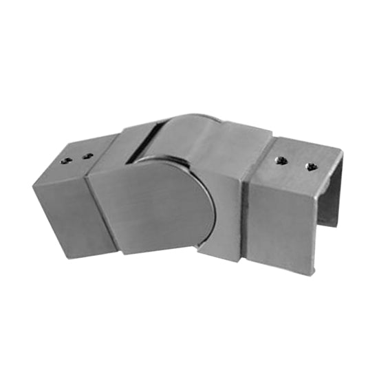 Flush angle for handrail on glass railing