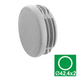 End cap grey PVC, D42,4x2mm