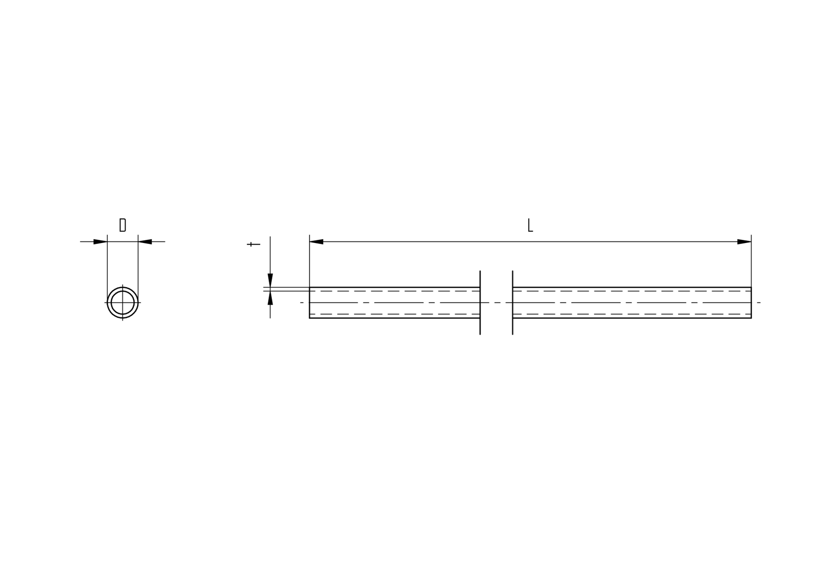 Stainless steel brushed pipe