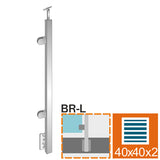 Inox pole JP, BR, left AISI304, 40x40x2/2xmodel22/