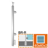 Stainless steel pole JP, BK-straight, right AISI30