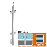 Stainless steel pole JP, side anchoring, straight
