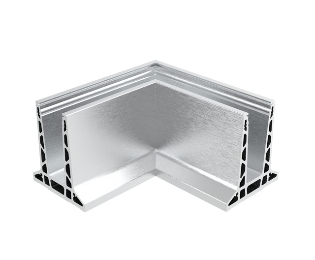 AL. profile, top mount  90° IN corner