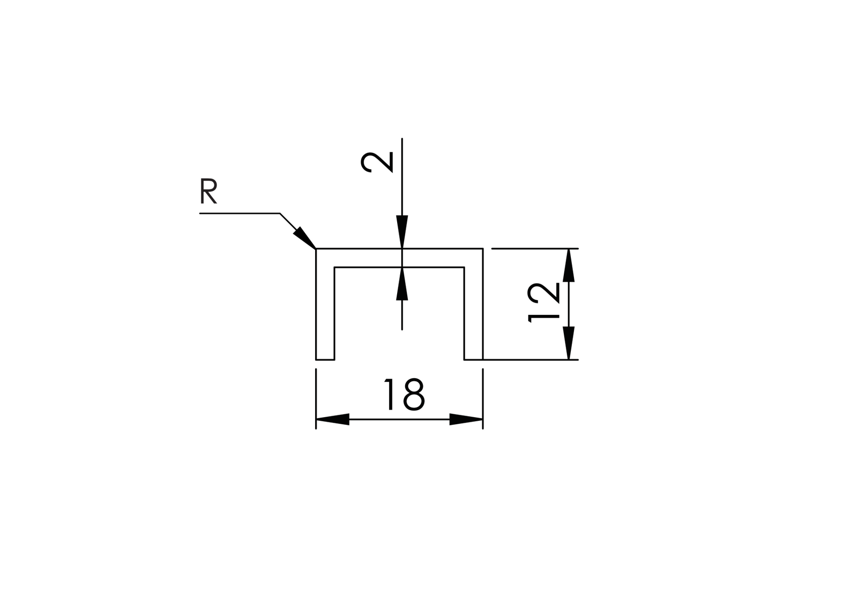 Handrail for glass AL