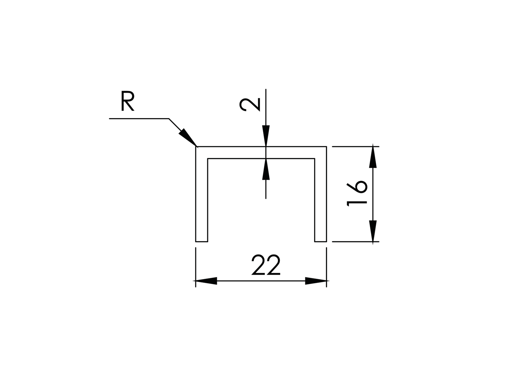 Handrail for glass AL-elox