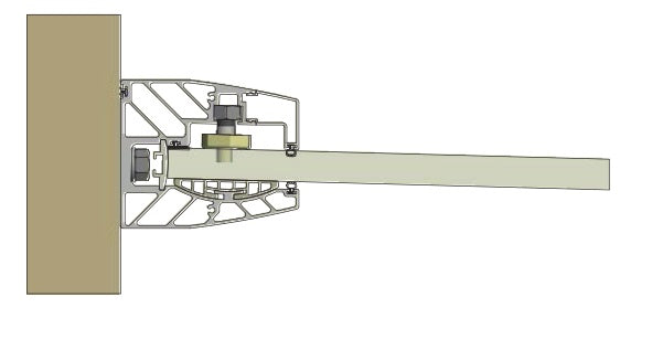 Canopy with aluminium channel profile FIX +1.5°
