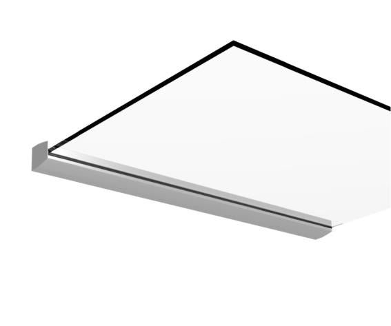 Canopy with aluminium channel profile FIX +1.5°