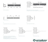 Canopy with aluminium channel profile -2°