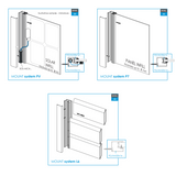 Aluminum fence adapter for panel fillings 1-8mm - 6000mm