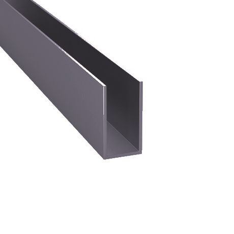Vitrage fixe - profil U 36x19x1.5mm NOIR