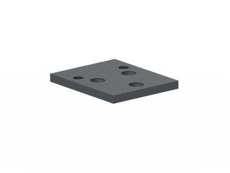 Plaque d'ancrage en aluminium pour poteau 56x 60 - Anthracite RAL 7016