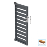 Single-wing aluminium gate 1,025x1,50m with 20x100 R7016 filling - set