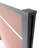 Aluminum top rail, 1820mm anthracite for WPC fence boards