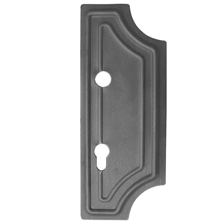 Decorated gate plate,right 285x112,t2,5 d20mm,90mm