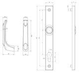 Door handle - door handle with escutcheons, AL profi