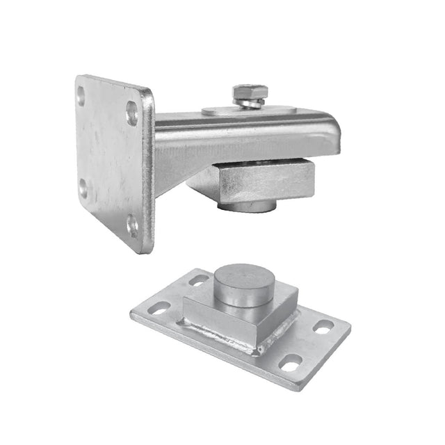 Hinge for heavy gates (top+bottom) with anchoring flange, D40