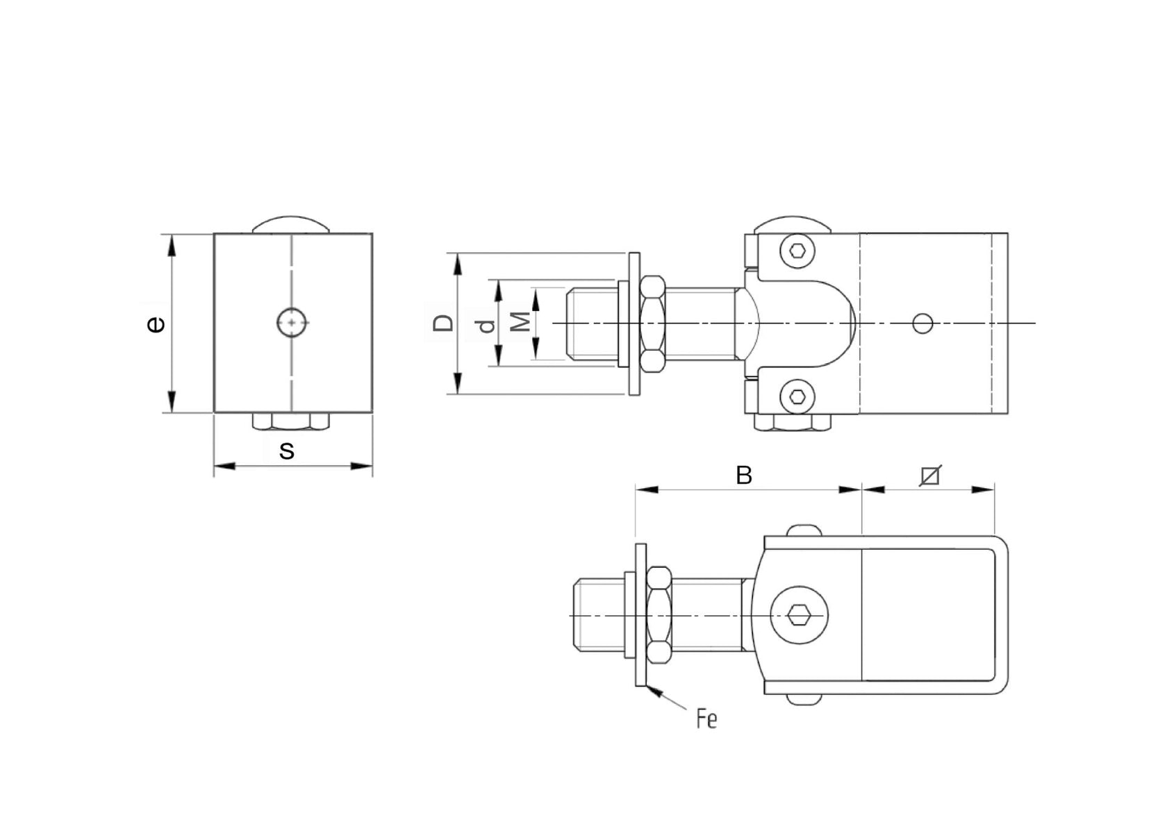 Adjustable hinge with swivel plate Zn, M16
