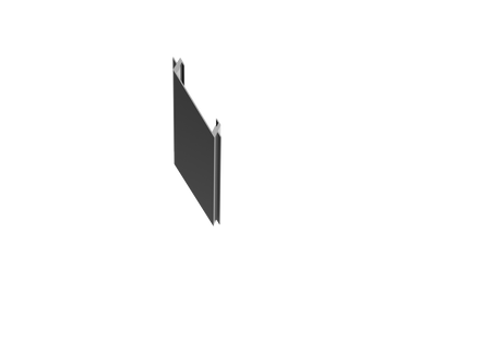 Narrow slanted cover strip for post profiles 20mm R7016