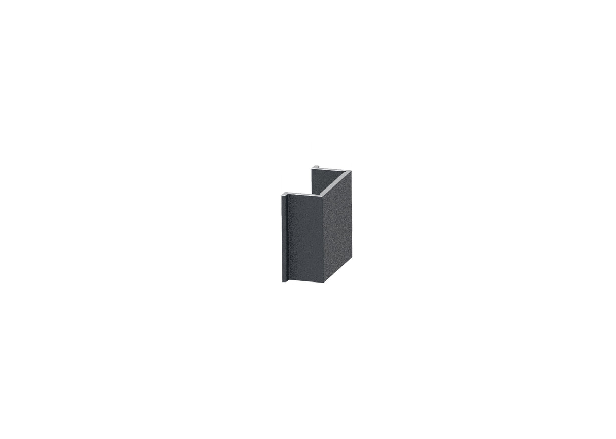 Narrow distance cover strip for post profiles and U-adapter of the fencing system, 20 x 08–20 mm – Anthracite RAL 7016