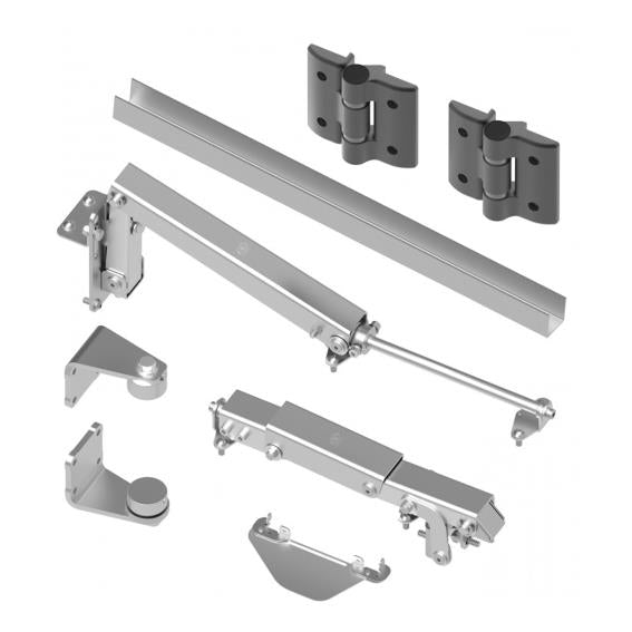 Folding mechanism for swing gates