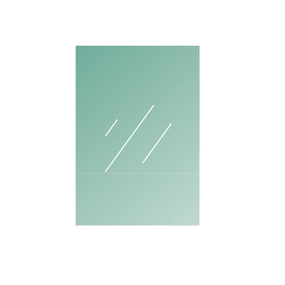 Clear, laminated tempered glass