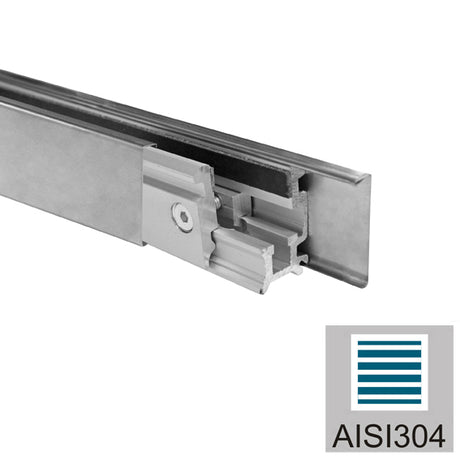 Set of the three-meter glazing profile AISI 304, K