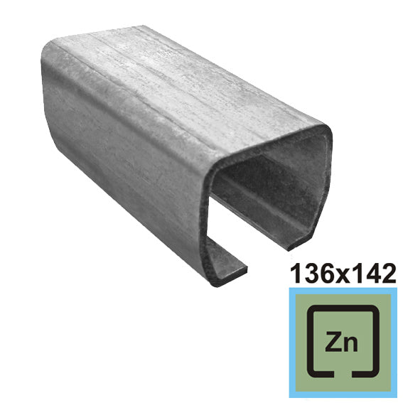 Guiding track Zn, 136x142x6mm, L3m