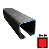 Guiding track Fe, 80x80x5mm, for cantilever gate