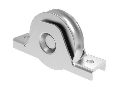 Wheel for sliding gates with U groove INOX, D80mm