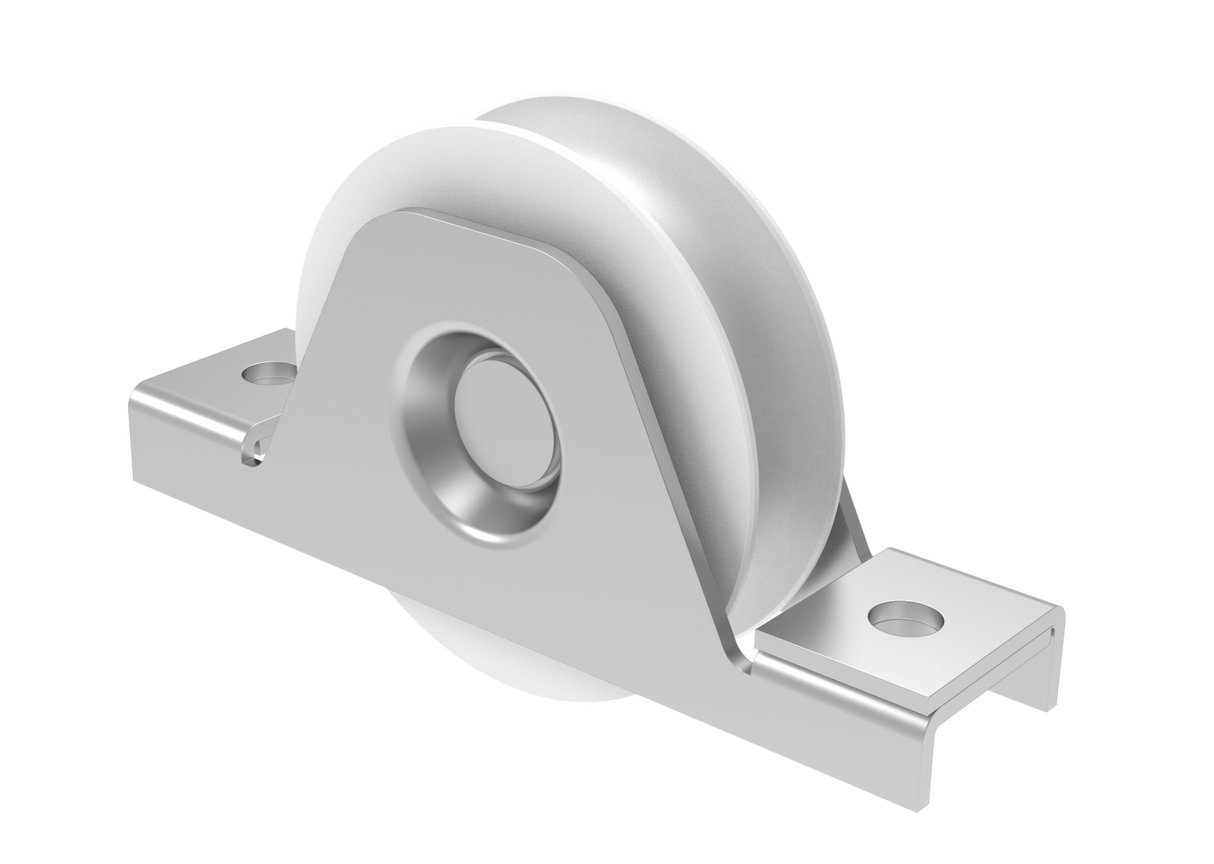 Wheel for sliding gates with V groove INOX / NYLON, D80mm