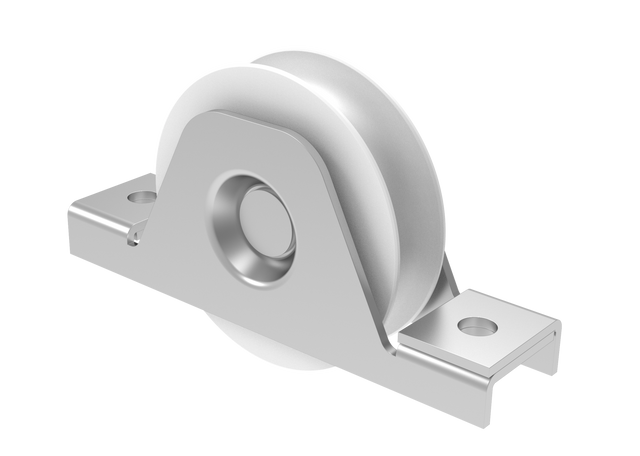 Wheel for sliding gates with U groove INOX / NYLON, D80mm