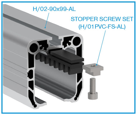 Guiding bottom profile AL, 90x99mm, L3m