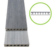 WPC floorboard 138x23x2900mm, Gray/Light Gray